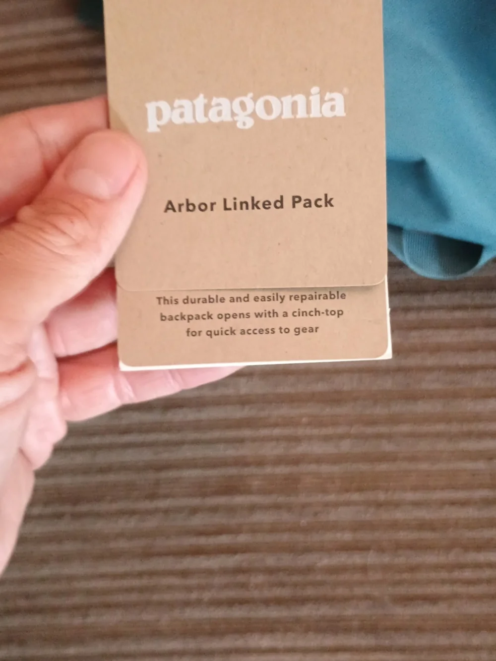 Patagonia Two-Tone Coral and Teal Backpack - Picture 3 of 9